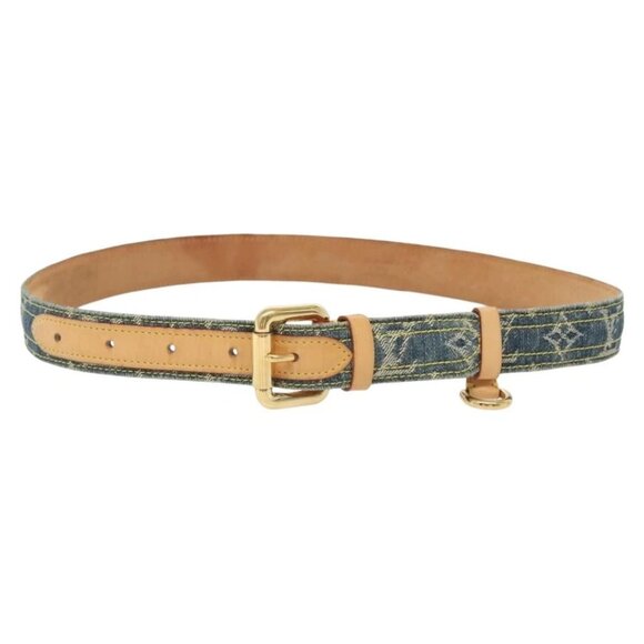 LOUIS VUITTON Monogram Denim Ceinture Belt Blue - Picture 1 of 16